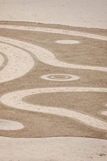 Images Dated 6th August 2017: USA, Oregon, Bandon Beach. Geometric drawings in the sand. (PR)