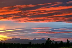 Atmosphere Prints: USA, Oregon, Bend. Brilliant colors compete with subtle ones over the Cascades Range