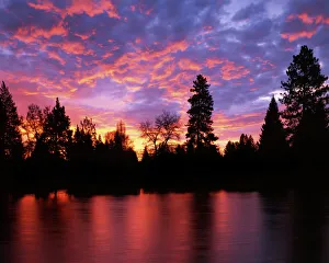Charles Gurche Prints: USA, Oregon, Bend, Deschutes River at sunrise