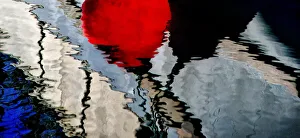 Buoy Prints: USA, Oregon, Charleston. Abstract reflection of buoys on commercial fishing boat