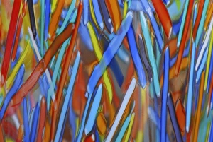 Backdrop Prints: USA, Oregon. Detail of colorful art glass vase