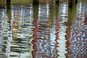 Silver Prints: USA, Oregon, Florence. Harbor reflections