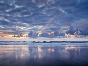 Inspirational Prints: USA, Oregon, Florence, Sunset from North Jetty Beach
