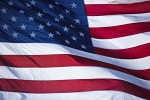USA, Oregon, Hood River, US Flag at WaAM
