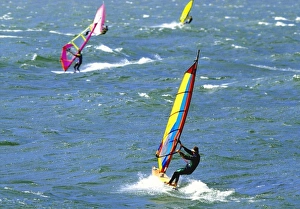 Exciting Prints: USA, Oregon, Hood River. Hood River, Oregon, is one of the top wind surfing centers