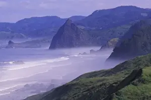 USA, Oregon, Nesika Beach. Oregon coastline and seastacks