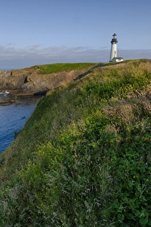 Images Dated 10th July 2012: USA, Oregon, Newport, Yaquina Head, historic Yaquina Head Lighthouse, Digital Composite
