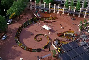 USA, Oregon, Portland, Festival of Flowers in Pioneer Courthouse Square, during Portland s