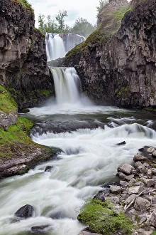 View From Below Prints: USA, Oregon, White River Falls State Park