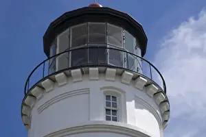 USA, Oregon, Winchester Bay. Top of the Umpqua River Lighthouse