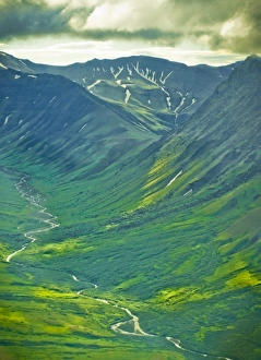 USA, Pacific Northwest, Alaska, above Katmai National Park