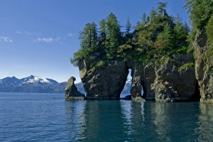USA, Pacific Northwest, Alaska. Fascinating Three Hole Point in Kenai Fjords National Park