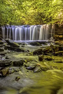 Images Dated 16th July 2015: USA, Pennsylvania, Benton, Ricketts Glen State Park. Oneida Falls cascade. Credit as
