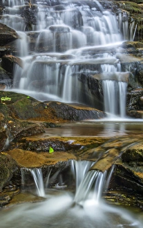 Images Dated 26th July 2013: USA, Pennsylvania, Benton. Waterfall in Ricketts Glen State Park