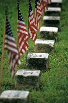 Large Group Of Objects Prints: USA, Pennsylvania, Gettysburg. Civil war cemetary