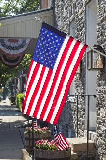 Images Dated 22nd June 2017: USA, Pennsylvania, Lititz. US flags