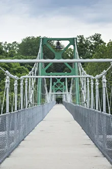 Images Dated 14th June 2017: USA, Pennsylvania, New Hope. Delaware River pedestrian bridge