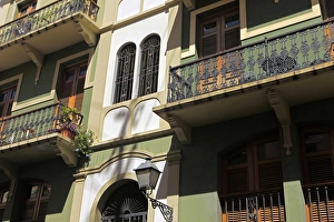 Neighborhood Prints: USA, Puerto Rico, San Juan. Balconies of San Juan
