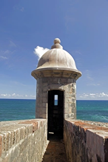 National Prints: USA, Puerto Rico, San Juan. Garita, or sentry box, of San Cristobal Fort in Puerto Rico