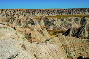 South Dakota Prints: USA, South Dakota. Badlands National Park, Big Badlands Overlook