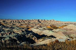 South Dakota Prints: USA, South Dakota, Wall, Badlands National Park, Burns Basin Overlook
