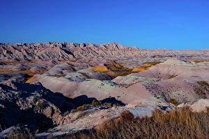 South Dakota Prints: USA, South Dakota, Wall, Badlands National Park, Burns Basin Overlook