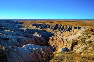 South Dakota Prints: USA, South Dakota, Wall, Badlands National Park, Homestead Overlook