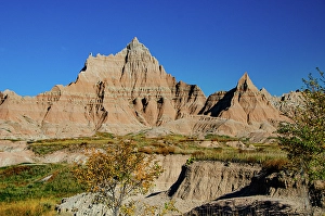 South Dakota Prints: USA, South Dakota, Wall, Badlands National Park