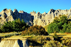 South Dakota Prints: USA, South Dakota, Wall, Badlands National Park, Hay Butte Overlook
