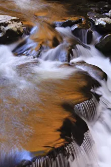 USA, Tennessee. Cascades along the Little River in the Smoky Mountains