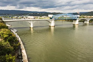 Landscape Prints: USA, Tennessee. Chattanooga, Appalachia, Tennessee River Basin view from Hunter Art