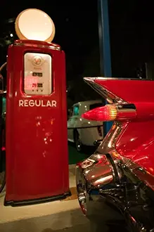 Car Prints: USA, Tennessee, Memphis, Elvis Presley Automobile Collection Museum 1959 Red Cadillac
