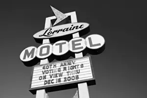 Retro Prints: USA, Tennessee, Memphis, National Civil Rights Museum, Lorraine Motel Site of