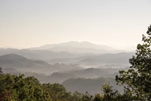 Landscape Prints: USA, Tennessee. View to Smoky Mountains from Foothills Parkway