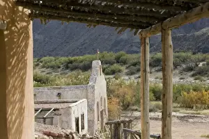 Movie Prints: USA-TEXAS-Big Bend Area-Lajitas: Old Western Movie Set by the Big Bend