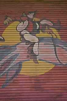 USA, TEXAS, El Paso: Sign for World Famous Rocketbuster Boot shop (makers of cowboy