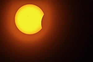 Images Dated 22nd June 2024: USA, Texas, Hill Country. Solar eclipse
