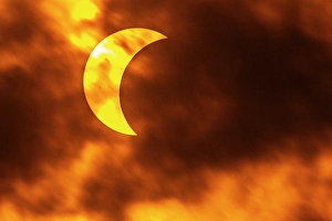 Images Dated 22nd June 2024: USA, Texas, Hill Country. Solar eclipse