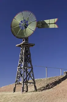 USA, TEXAS, Lubbock: National Ranching Heritage Center Old Windmill