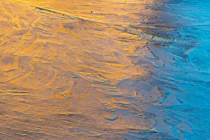 USA, Utah. Abstract design of the Organ reflected in an ice covered pool USA, Utah. Abstract design of the Organ reflected in an ice covered pool