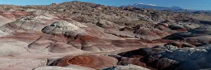 USA, Utah. Bentonite Hills, Capitol Reef National Park