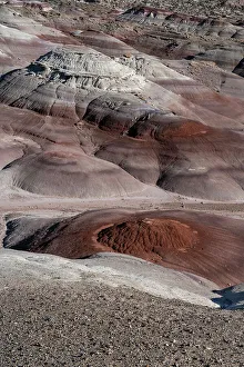 USA, Utah. Bentonite Hills geological feature, Capitol Reef National Park