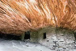 Luc Novovitch Prints: USA, Utah, Cedar Mesa. Native American dwelling known as House on Fire, situated