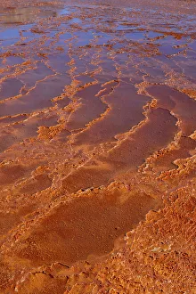 Geological Formation Prints: USA, Utah. Crystal Geyser, a cold water geyser