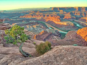 Inspiring Prints: USA, Utah. Dead Horse Point State Park, sunrise view of the canyon below