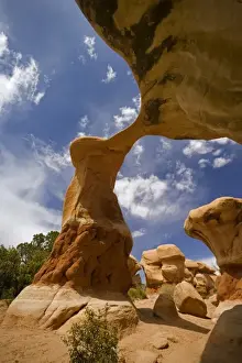 Sand Stone Prints: USA, Utah, Escalante Grand Staircase National Monument, Devils Garden. View of Metate Arch