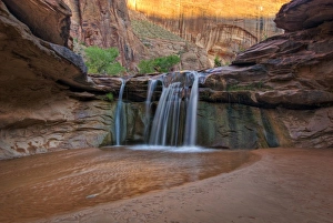 Images Dated 17th November 2012: USA, Utah, Escalante Wilderness. Waterfall in Coyote Gulch