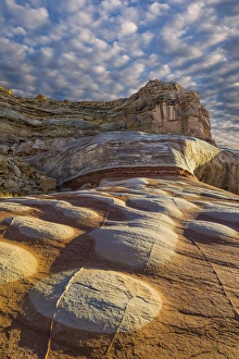 Images Dated 7th November 2013: USA, Utah, Glen Canyon National Recreation Area. Bleached patterns in sandstone