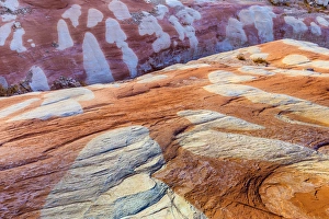 Images Dated 7th November 2013: USA, Utah, Glen Canyon National Recreation Area. Bleached patterns in sandstone