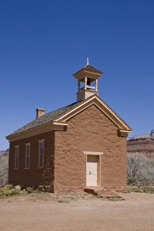 Images Dated 29th March 2009: USA, Utah, Grafton, Ghost Town, Combination Schoolhouse and Church Built in 1886